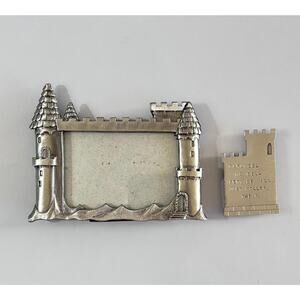 Karen Krieger Castle Magnet-Pewter Photo Frame-Handmade Metal Art-Girl Gift Set